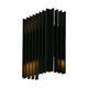 2*6W LED udevæglampe - 141x65x200mm, 3000K, sort, hus, IP65