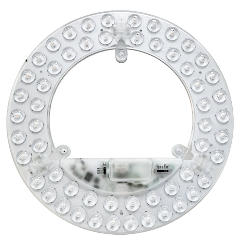 24/18/12W LED indsats med linser, flicker free - Ø21,5 cm, Valgfri CCT, erstat G24, cirkelrør og kompaktrør