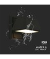 15W LED væglampe med op/ned lys - IP65 udendørs, 130lm/W, sort, 16x16,5cm, inkl. lyskilde