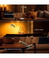 Opladelig 3-i-1 LED lampe - Magnetisk, hvid, dæmpbar, inkl. fod og 2 stk. monteringsbeslag