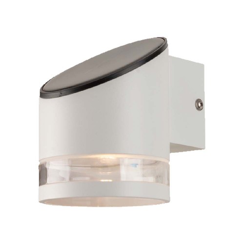 1W Solcell Væglampe - LED, 3000K, Hvid, Hus IP54