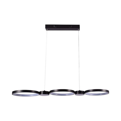 38W hængende lampe - LED, 95x100cm, 4000K, sort hus