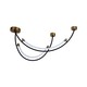 20W LED pendel / loftlampe, L100x60cm - 2500lm, sort og guld, IP20, inkl. lyskilde