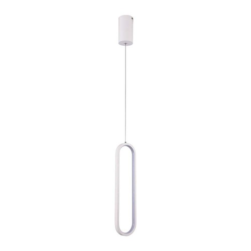 13W LED hængelampe - 40cm, 3000K, hvid hus