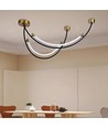 20W Hængelampe - LED (L100x60cm), 3000K, Sort+Messing, Hus