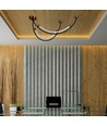 20W Hængelampe - LED (L100x60cm), 3000K, Sort+Messing, Hus