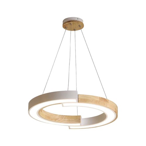 32W hængende lampe - LED, 43x100, 3000K, hvid, træ