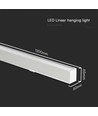 120cm 40W LED lysskinne med Samsung chip - Hvid, CCT, inkl. wireophæng, loftlampe til kontor