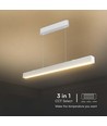 40W LED Lineær Hængende Suspensionslys - Samsung Chip, Op Ned System, 3i1, Hvid Hus