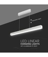40W LED Lineær Hængende Suspensionslys - Samsung Chip, Op Ned System, 3i1, Hvid Hus