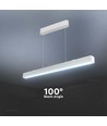 40W LED Lineær Hængende Suspensionslys - Samsung Chip, Op Ned System, 3i1, Hvid Hus