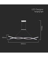 30W LED Hængelampe - 120x100cm, 3000K, Hvid hus