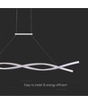 120cm 30W LED pendel, hvid - 115lm/W, 3000K, 120x100cm, inkl. lyskilde