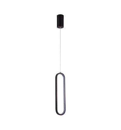 13W LED Hængende Lampe - 40cm, 4000K, Sort hus