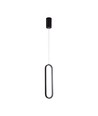 13W LED Hængende Lampe - 40cm, 4000K, Sort hus