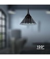 VT-810 LED Hængelampe 9W - 19.5x17.5x100cm, 4000K, sort