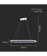 24W Hængelampe - LED, 80x20x100cm, 3000K, Hvid, Hus
