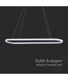 24W Hængelampe - LED, 80x20x100cm, 3000K, Hvid, Hus