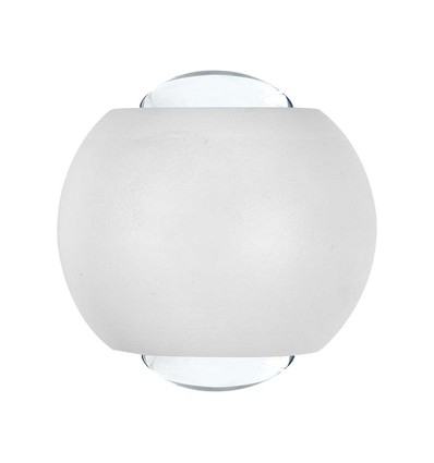 2W væglampe med op/ned lys - IP54, hvid, 3000K, aluminium, inkl. lyskilde