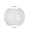 2W væglampe med op/ned lys - IP54, hvid, 3000K, aluminium, inkl. lyskilde
