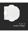 4W rund LED væglampe med 4 lysstråler - IP54, hvid, COB LED, 4000K, inkl. lyskilde