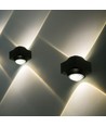 2W Væglampe - LED COB, op og ned, 4000K, sort hus
