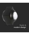 2W Væglampe - LED COB, op og ned, 4000K, sort hus