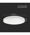 18W LED sensorlampe - IP44, Ø29,5cm, hvid kant, indbygget mikrobølge sensor, fjernbetjening, inkl. lyskilde