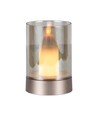 2W LED Kertepære - Bordlampe, 3000K, Champagne Guld, Amberglas