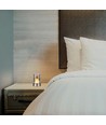 2W LED Kertepære - Bordlampe, 3000K, Champagne Guld, Amberglas