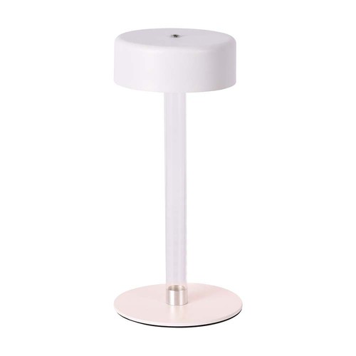 3W LED Bordlampe - D120x255, 3i1, Hvid+Gennemsigtig Midterstolpe