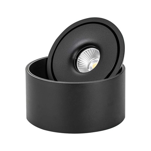 20W LED Overflade COB Downlight - Sort hus