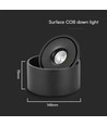 20W LED Overflade COB Downlight - Sort hus