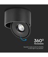 20W Justerbar Påbygningsspot Ø14,8cm - RA90, 3-i-1 CCT, Sort