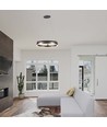 20W LED Hængelampe Enkelt Ring - 3000K, Kaffe, Hus