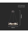 20W LED Hængelampe Enkelt Ring - 3000K, Kaffe, Hus