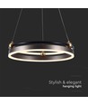 20W LED Hængelampe Enkelt Ring - 3000K, Kaffe, Hus