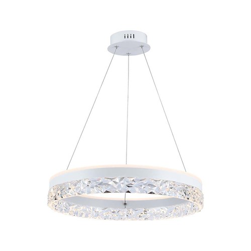 25W Hængelampe - LED, Enkeltring, 3000K, Hvid