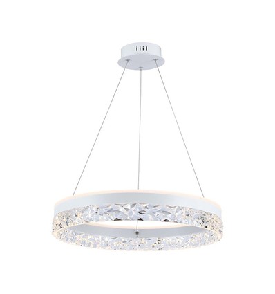 25W Hængelampe - LED, Enkeltring, 3000K, Hvid