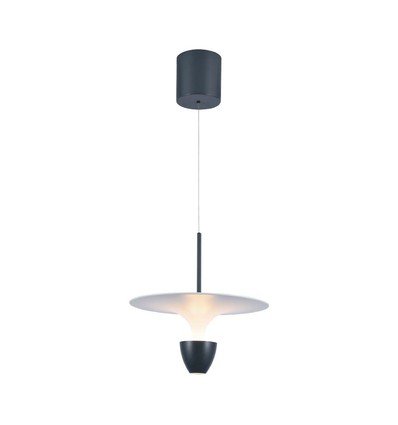 9W LED Hængelampe - 30x320x100cm, 3000K, Hvid+Grå, hus