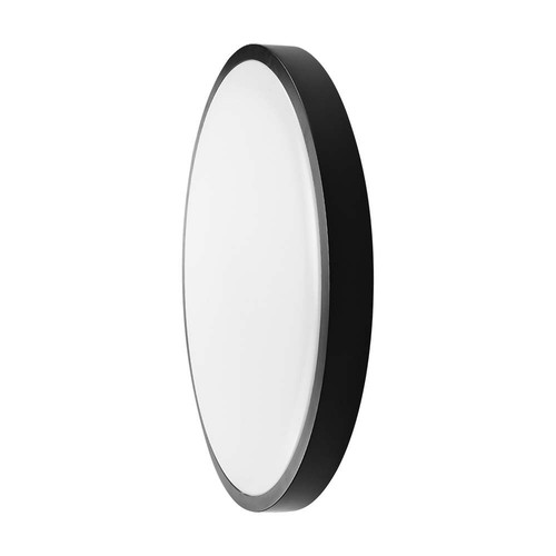 36W LED sensorlampe - Ø42cm, IP44, sort kant, indbygget mikrobølge sensor