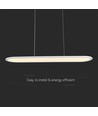 LED hængelampe 80x104cm 3000K hvid - hus