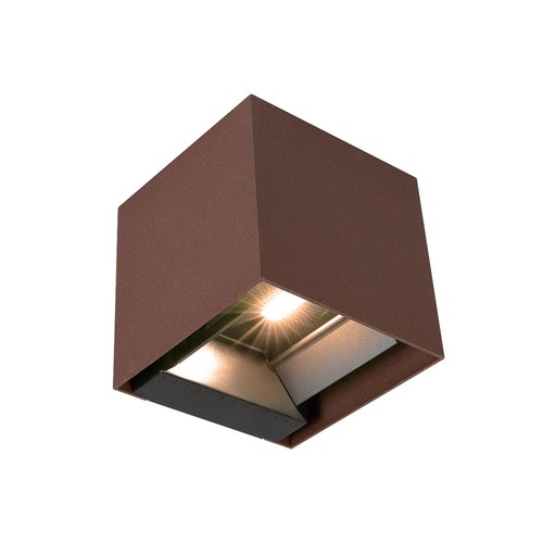 9W Corten Solcelle Væglampe - COB, PIR Sensor, 4000K, Corten, IP65