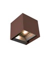 9W Solcelle væglampe - IP65, 4000K, Cortenfarvet, COB, PIR sensor