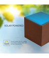 9W Solcelle væglampe - IP65, 4000K, Cortenfarvet, COB, PIR sensor