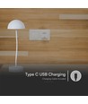 3W LED Bordlampe - Touch Dæmpbar, 3000K, hvid, Hus