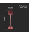 2,7W LED bordlampe - touch dæmpbar, 3i1, brun