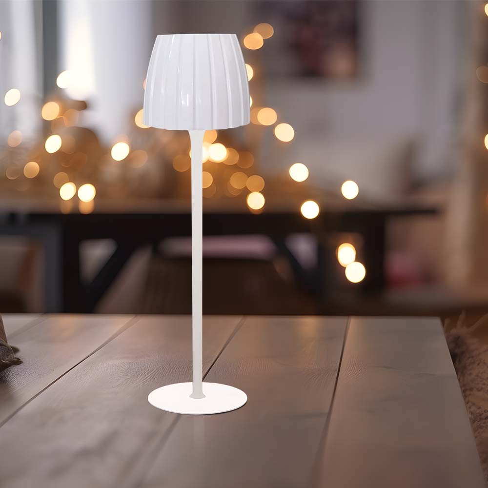 2,7W genopladelig LED bordlampe, hvid - Touch dæmpbar, 3-i-1 CCT, USB-C, højde 34cm - Kulør : 3-i-1