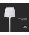 2,7W LED Bordlampe - Touch, Dæmpbar, 3i1, Hvid