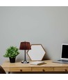 1,5W LED bordlampe, touch dæmpbar, Brun skærm - CCT, genopladelig, Krom, inkl. batteri og USB-C stik